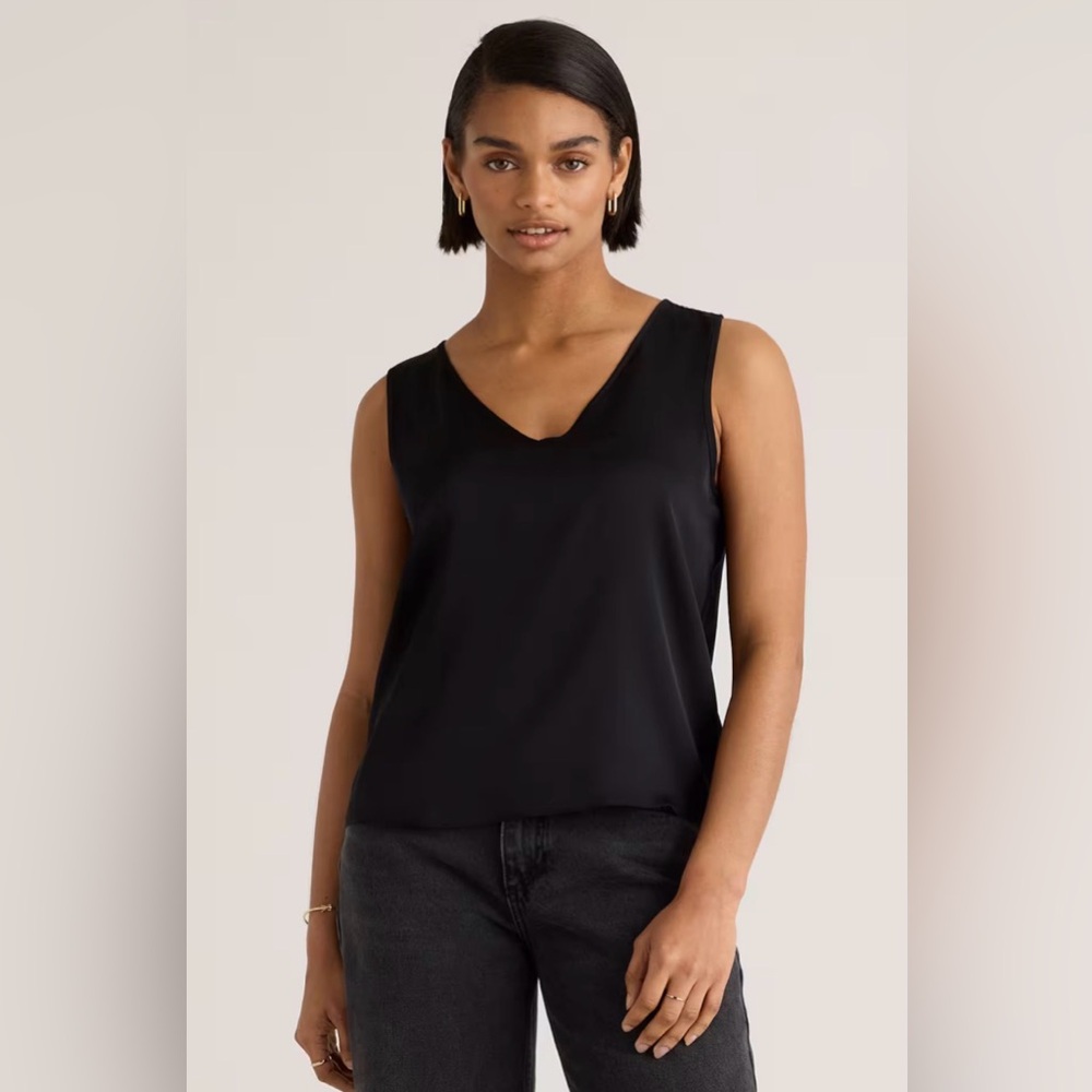 Quince Washable Stretch Silk Tank - Size M